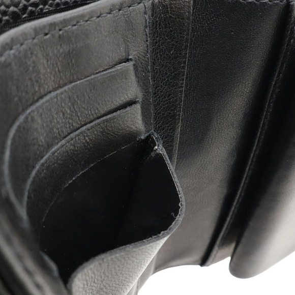 CHANEL Authentic Black Caviar Leather Logo Wallet - Picture 8 of 10
